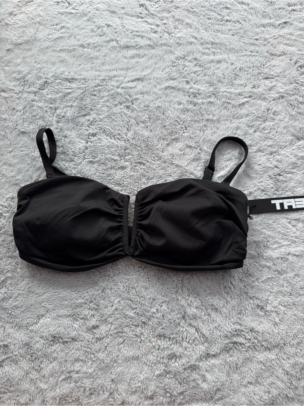 TA3 Converty Bandeau Bikini Top Black XL